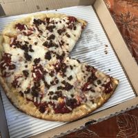 Vegan cheese and sausage at Puccini's Pizza & Pasta in Fishers