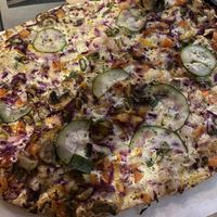 Veganer Flammkuchen 🌱  at Burgkaffee in Oberstdorf