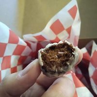 Glazed chocolate biscuit (like glazed donut) at NICE Biscuit in Syracuse