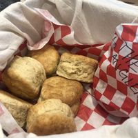 Yummy biscuits in pretty linen packaging  at NICE Biscuit in Syracuse