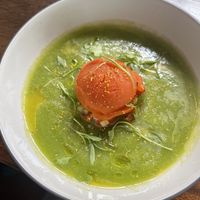 Hors D’Oeuvres: Gazpacho   at Perle Restaurant in Pasadena