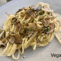 Summer truffle pasta - vegan at Perle Restaurant in Pasadena