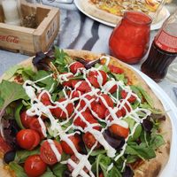 Vegan fungi in the back at Happy Italy in Eindhoven