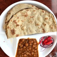 Chole (Chickpeas) and Roti at A1 Sweet and Restaurant in Oakville