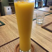 Mango smoothie  at The Vegano Bistro in Chiang Mai