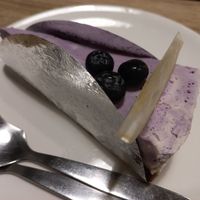 Blueberry mousse cake at The Vegano Bistro in Chiang Mai