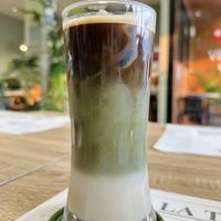Espresso macha latte (95 THB)  at The Vegano Bistro in Chiang Mai