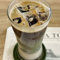 Espresso macha latte (95 THB)  at The Vegano Bistro in Chiang Mai