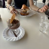 Brioche and ice cream  at Ernesto in Catania