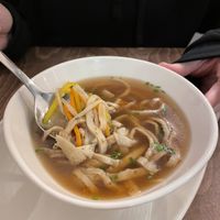 Soup with pancake strips at Velani in Vienna