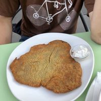 vegan wiener schnitzel  at Velani in Vienna