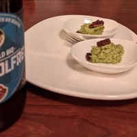 Gruß aus der Küche (Bärlauchhummus) at Velani in Vienna