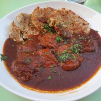 Wiener Saftgulasch mit Knödel at Velani in Vienna