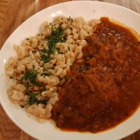 Goulash with spatzle at Velani in Vienna