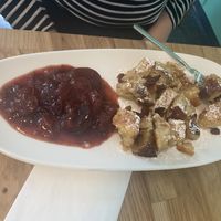 Kaiserschmarm with stewed damsons  at Velani in Vienna