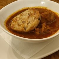 Small goulash with bread (8,70€) at Velani in Vienna