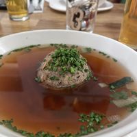 Liver dumpling soup   at Velani in Vienna