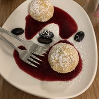 Sweet Nougat dumplings before first bite😄 at Velani in Vienna