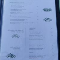 Menu at Velani in Vienna