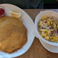 Wiener Schnitzel mit Kartoffelsalat at Velani in Vienna