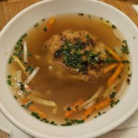 Cheese dumpling soup - don't miss it at Velani in Vienna