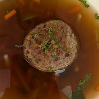 Liver ball soup at Velani in Vienna