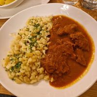 Goulash with spatzel at Velani in Vienna