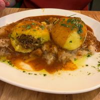 Grammelknödel mit Sauerkraut  at Velani in Vienna