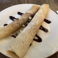 Palatschinken mit nuss nougat Füllung  at Velani in Vienna