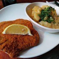 Wiener Schnitzel  mit Erdäpfelsalat at Velani in Vienna