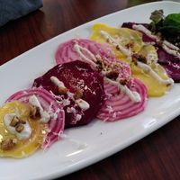 Beet carpaccio at Velani in Vienna