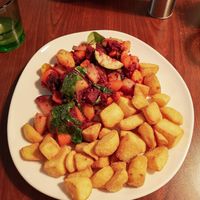 Blunzengröstl mit Bratkartoffeln at Velani in Vienna