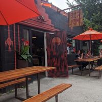 Patio at Red Light Ramen in Nelson