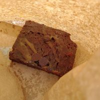 Vegan salted caramel brownie at Happyccino in Wimborne