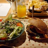 Burger with sidekick salad. at Burgerheart in Ingolstadt