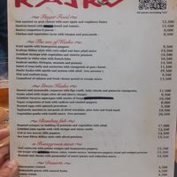 Menu at Kasko in Bilbao