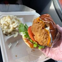 Bacon Ranch with mac salad at The Mocking Bird - Food Cart in Portland