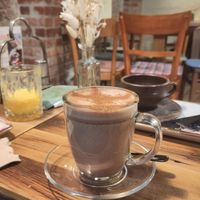 Hot cocoa latte at Wanderlust in Regensburg