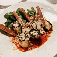 Main course zucchini rolls with tofu   at Pink Cricket in Tucepi