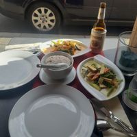 Green curry and coco-peanut curry at Krua Thai in Nuremberg