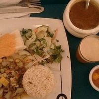 Lunch of the day, March 2017 at Maha Vegan Food in Bogota