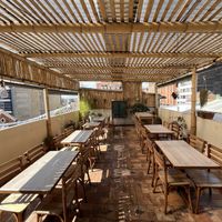 Beautiful terrace  at Maha Vegan Food in Bogota