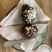 Chocolate balls - very tasty!  #Veganuary at Maha Vegan Food in Bogota