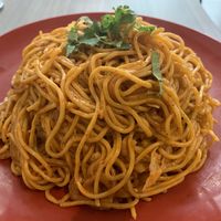 Chow mein. The flavours were nice but it seemed to taste a little dry and needed more veggies    at Momo Central in Melbourne