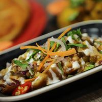 Vego Samosa Chat at Momo Central in Melbourne