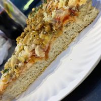 Can you believe how deep that slice is?! at Pizza Mia in Newburgh