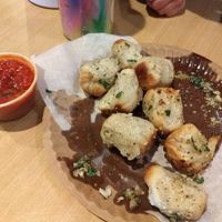 Vegan garlic knots at Pizza Mia in Newburgh