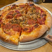 Vegan Meat HATERS pizza 🍕🥩🍖 🌶🔥💯 at Pizza Mia in Newburgh