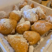 vegan fried dough (taste just like a funnel cake guys) 💯💯 at Pizza Mia in Newburgh