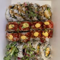 variety of rolls  at The Yasai - Little Italy in San Diego